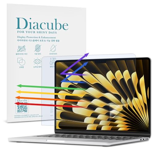 2-Pack Anti-Glare (Matte) Screen Protector for MacBook Series | Anti-Fingerprint | Reducing Eye Fatigue with Blue Light Blocking Filter (Macbook Air 15" M3 (2024) / M2 (2023)) - size: Macbook Air 15" M3 (2024) / M2 (2023)