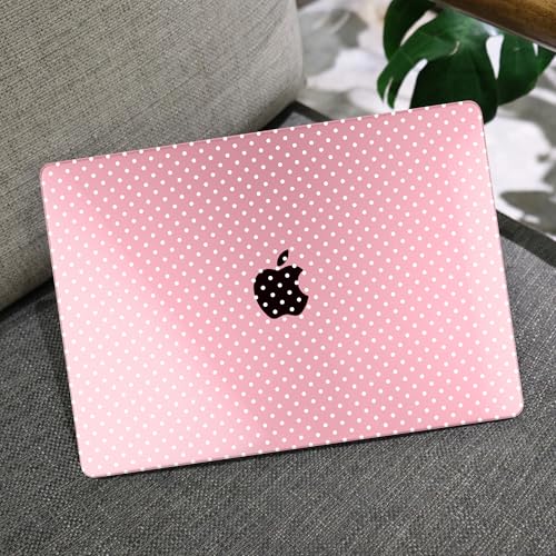 MEEgoodo for M5/M4/M3/M2 MacBook Air 15 inch Case 2026 2025 2024 2023, Case Fit Model (A3448/A3241/A3114/A2941) for MacBook Air 15.3 inch, Cherry Blossom Pink&Polka Dots - color: Cherry Blossom Pink&Polka Dots