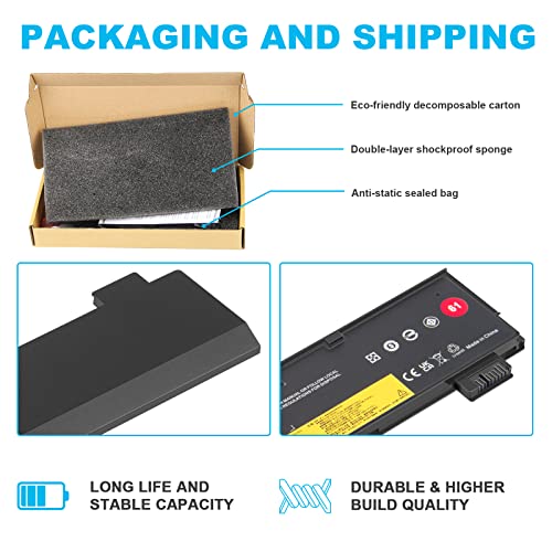 01AV423 01AV452 Laptop Battery Replacement for Lenovo ThinkPad T570 T580 T470 T480 P51S P52S TP25 A475 A485 01AV422 01AV424 01AV490 4X50M08810 SB10K97579 SB10K97580 SB10K97597 SB10K97581 - 11.4V 24Wh - size: 8.19*2.13*0.35inch 01AV423