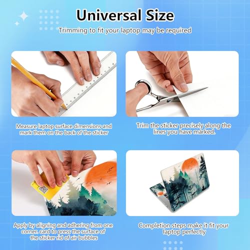 Universal Laptop Skin Sticker Decal for 11.6”12" 13" 13.3" 14" 15" 15.4" 15.6" Reusable Waterproof Scratch-Scratch Resistant Protective Vinyl Laptop Notebook Skin Stickers - Forest Tree - color: Forest Tree