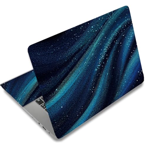 SUPERDANT Laptop Skin Sticker Laptops Cover Decals Notebook PC Computer Art Protector Waterproof Universal Reusable Personalized Vinyl Notebooks Art Decal Fits 12-15.6 inch Quicksand Dark Blue - color: Dark Blue