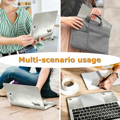 Universal Laptop Skin Sticker with 2 Wrist Pad Decals, 3-Piece Removable Vinyl Laptop Cover, Mist Jesus Seeks Sheep Waterproof Anti-Scratch, Easy-Trim Fit for 13.3" 14" 15.6" Laptops - color: Mist Jesus Seeks Sheep