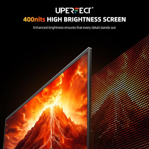 UPERFECT Portable Monitor 4K 24" QLED, 400 Nits 145% sRGB Large Monitor | 3840 * 2160 UHD | USB-C & HDMI | VESA & Stand | Second Screen for Computer, Mini PC, Game Consoles - size: 23.8"