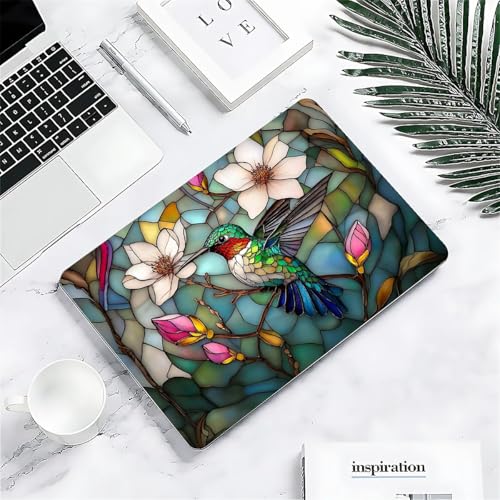 for MacBook Pro 16 Inch Release 2021/2023 Model A2485/A2780 Clear Computer Case,Novelty Premium Pattern Hardshell Laptop Case 3D Stained Flower Looking Hummingbird - color: 3D Stained Flower Looking Hummingbird, size: A2485/A2780(16 inch)-Clear