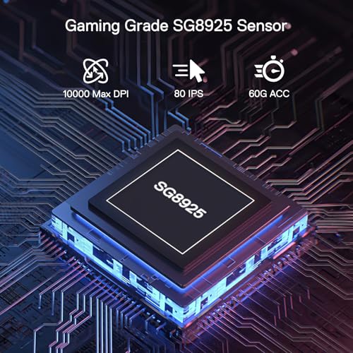 Redragon M656 MAX 3-Mode Wireless RGB Gaming Mouse 10000 DPI Remapping Keys | 0 Delay Cable-Free Dedicated for FPS Gamer, Redefine Keybinding Macro, Hyping Silky Backlight, Ergonomic Body for Any Grip - style: Tri-Mode