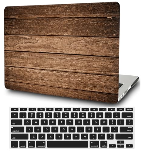 Hard Case Compatible with Old Version MacBook Pro 13 inch Case 2012 2011 2010 2009 2008 Release A1278 with CD-ROM, Laptop Plastic Hard Case Shell & Keyboard Cover, Wood Grain - color: 1592 Wood Grain, size: A1278(Pro 13" w/CD-ROM 2008-2012)
