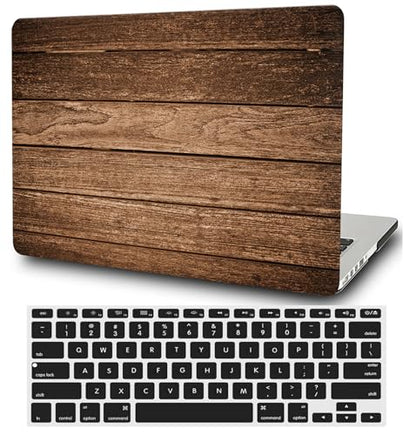 Hard Case Compatible with Old Version MacBook Pro 13 inch Case 2012 2011 2010 2009 2008 Release A1278 with CD-ROM, Laptop Plastic Hard Case Shell & Keyboard Cover, Wood Grain - color: 1592 Wood Grain, size: A1278(Pro 13" w/CD-ROM 2008-2012)