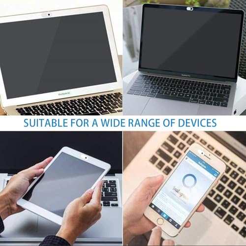 Webcam Cover Slide（6PCS - 0.027in Ultra Thin Camera Privacy Cover for Laptop, Desktop, PC, MacBook Pro, iMac, Mac mini, Smartphone - Strong Adhesive, (3White+3Black)-Protect Your Privacy & Security
