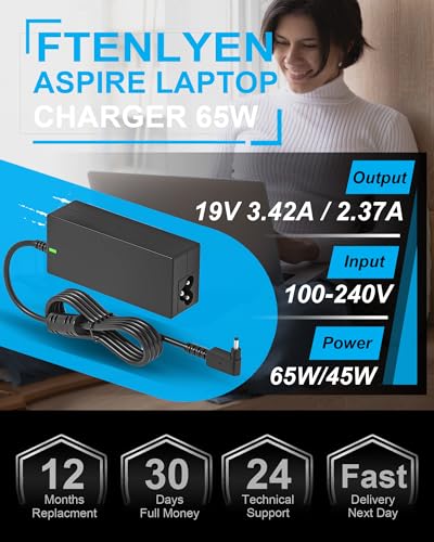 65W 45W Laptop Charger Compatible with Acer Aspire 3 5 Series A315 A515 A315-24P A315-59 A515-46 A515-45 N20C5 N15Q9 A315-24P-R7VH AG15-31P-3947 A315-23 A514-54 A515-56 | A315 A515 A315-24P A315-59 A515-46 A515-45 N20C5 N15Q9 A315-24P-R7VH AG15-31P-3947 A