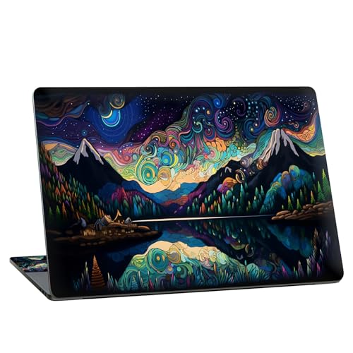 Universal Laptop Skin Sticker with 2 Wrist Pad Skins, Waterproof Scratch Resistant Vinyl Laptop Cover Decal, Cut to Fit for 11–15.6 Inch MacBook HP Dell Lenovo, Art Landscape - color: Art Landscape