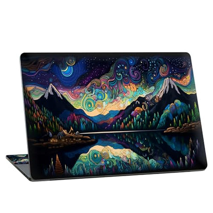Universal Laptop Skin Sticker with 2 Wrist Pad Skins, Waterproof Scratch Resistant Vinyl Laptop Cover Decal, Cut to Fit for 11–15.6 Inch MacBook HP Dell Lenovo, Art Landscape - color: Art Landscape