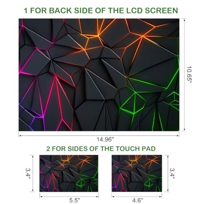 DINKY Laptop Notebook Skin Sticker Cover Decal, 13 13.3 14 15 15.4 15.6 inch Laptop Vinyl Skin Sticker Cover Soft Art Protector Netbook, Glowing Diamond Grid - color: Glowing Diamond Grid