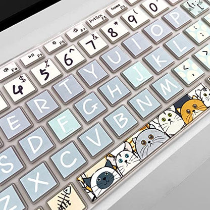 Keyboard Cover Skin for Microsoft Surface Laptop 3/4/5 13.5 & 15 Inch, Surface Laptop Studio/Studio 2 14.4", Cute Cat - color: Cute Cat