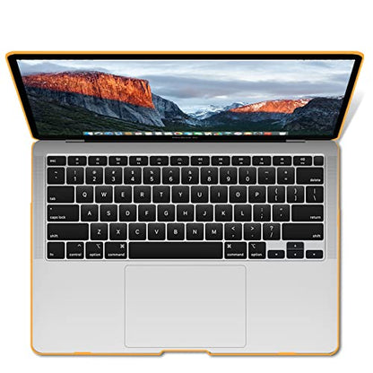 IBENZER Compatible with New MacBook Air 13 inch Case 2022 2021 2020 M1 A2337 A2179 A1932, Plastic Hard Shell Case for Mac Air 13 Retina Display with Touch ID (2018-2022), Marigold, AT13MAGD - color: Marigold