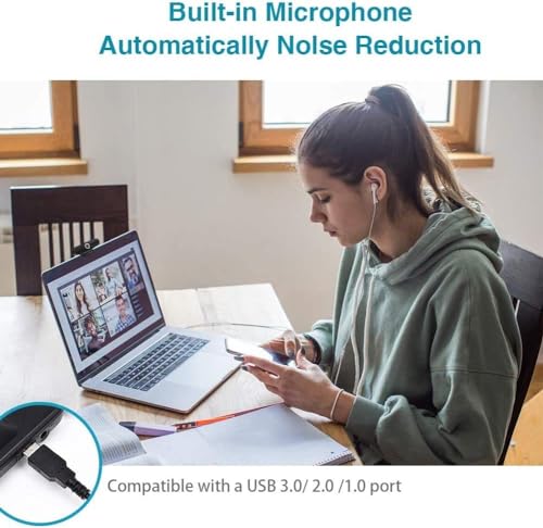 4K Webcam, HD Webcam 8MP- Laptop PC Desktop Computer Web Camera with Microphone, USB Webcams for Video Calling Recording Streaming Video Conference, Webcam with Mini Tripod,Privacy Shutter. | Computer Webcams for Switch 2 Video Calling Recording Streaming