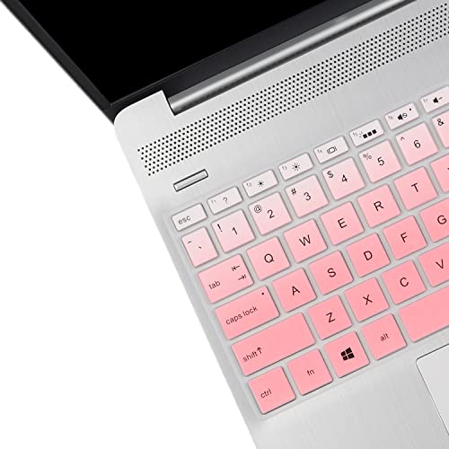 Keyboard Cover for 15.6 HP Laptop 15-dw 15-dy 15-ef 15-da/db/bs 15t-dy200 15-dy5033dx 15-dy5131dx 15-dy2073dx 15-dw0083wm 15-ef1041nr 15-da0012dx, HP 15m-dr/ds 15-cs/cc (NOT FIT HP 15-FC/FD 15-EG/EH) - color: GradualPink