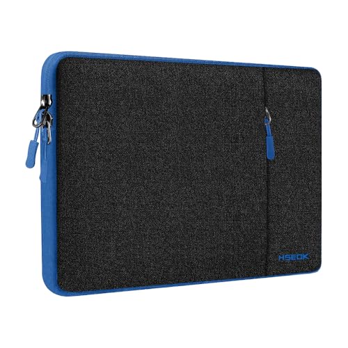 Hseok Laptop Case 13.3 14 inch Sleeve, Rainproof & Shockproof Carrying Case Compatible with MacBook Pro/Neo 14 M5/M4/M3/M2/M1,13.3 MacBook Air/Pro,XPS 14 and Most 13"-14" Notebook Tablet,Bk-Blue - color: Black-blue