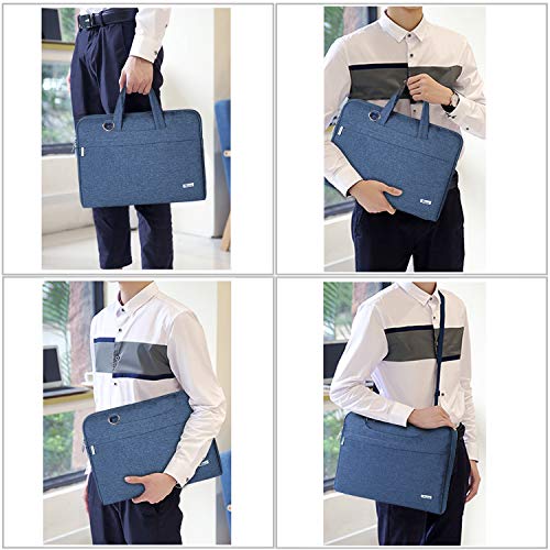 Voova 17.3-17 Inch Laptop Sleeve with Handle, MacBook Sleeve, Blue | Splash-proof 17.3-inch laptop sleeve with handle and removable strap; fits Dell, HP and Lenovo notebooks for business travel - color: Blue, size: 17-17.3 In