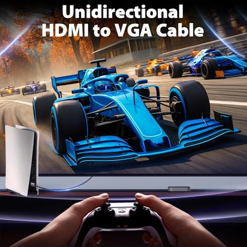 Cyberguys! HDMI to VGA Cable 3ft, Adapter Cord with Secure Latch and IC Chip – Plug & Play HDMI to VGA Converter Cable for Projector, PC, Laptop, Desktop, Xbox, PS3, 1080P 60Hz - size: 3FT