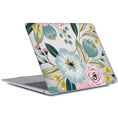 Case Compatible with MacBook Pro 13 inch 2012 2011 2010 2009 2008 Release with CD-ROM, Plastic Hard Shell Cover & Sleeve Bag & Keyboard Cover Skin for MacBook Pro 13 A1278,Flower - color: Flower, size: A1278(Pro 13 w/CD-ROM 2008-2012)