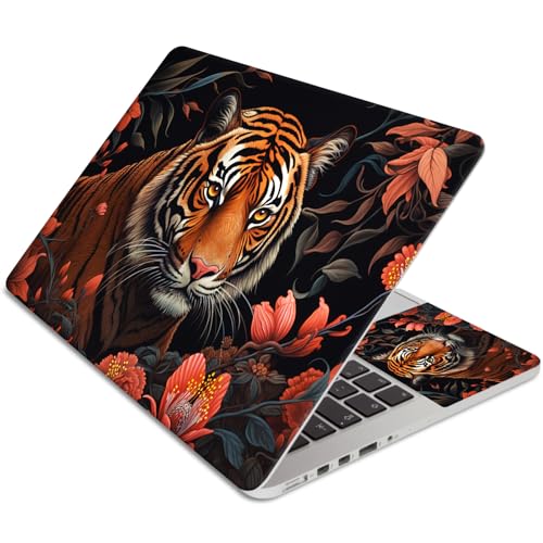 15.6 Inch Laptop Skin Sticker, Reusable Vinyl Cover Protector with 2 Wrist Pad Skins, Removable Waterproof Scratch-Resistant for 12-15.6 Inch Laptop Notebook,Flowers and Butterflys - color: Flowers and Butterflys