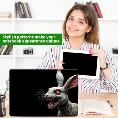 Laptop Skin Sticker Decal, Universal Protective Cover Fit 12 13 14 15.6 Inch Notebook, Reusable Water-Resistant Vinyl Decal w/ 2 Wrist Pads for Business Travel Office, Gray Rat Darkness - color: Gray Rat Darkness