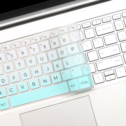 Keyboard Cover for HP 15.6 Laptop 15-fc 15-fd Series 15t-fd000 15z-fc000 15-fc0025dx 15-fc0245dx 15-fc0093dx 15-fc0041wm 15-fc0081nr 15-fc0037wm 15-fc0072ns 15-fc0081nr fc0013od 15-fc0025dx - color: OmbreMint