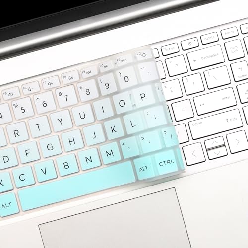 Keyboard Cover for HP 15.6 Laptop 15-fc 15-fd Series 15t-fd000 15z-fc000 15-fc0025dx 15-fc0245dx 15-fc0093dx 15-fc0041wm 15-fc0081nr 15-fc0037wm 15-fc0072ns 15-fc0081nr fc0013od 15-fc0025dx - color: OmbreMint