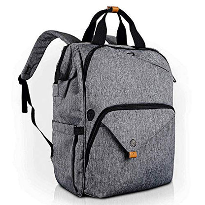 Hap Tim Laptop Backpack 15.6/14/13.3 Inch Laptop Bag Travel Backpack for Women/Men Waterproof School Computer Bag Large Capacity Bookbag for College/Travel/Business (7651EU), Grey, 15.6 inches, Casual - color: Grey