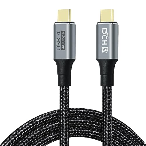 DCHAV 4ft USB 4 Cable USB C to USB C 8K HD Display Video 40 Gbps Data Transfer 100W Fast Charging Cord USB4 Type C to Type C Charger 5A Nylon Braided Wire for Monitor Laptop Docking Hub Cell Phone - size: 4ft