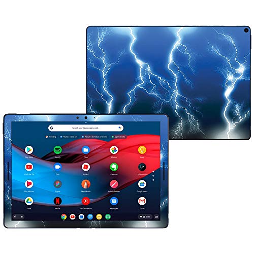 MightySkins Skin Compatible With Google Pixel Slate 12.3" (2018) - Lightning Storm | Protective, Durable, and Unique Vinyl Decal wrap cover | Easy To Apply, Remove, and Change Styles | Made in the USA - color: Lightning Storm
