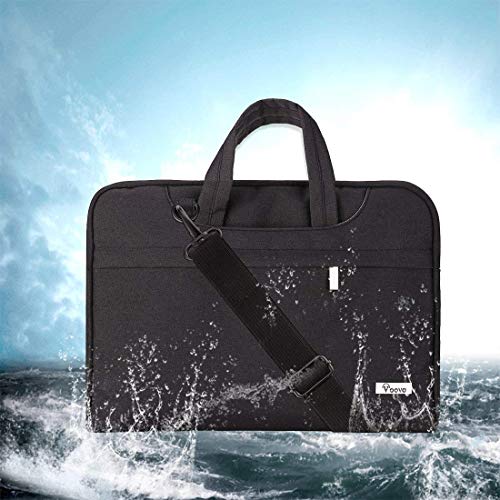 Voova 15.6-15 Inch Laptop Sleeve with Handle, MacBook Sleeve, Black | Splash-proof 15.6-inch laptop sleeve with handle and removable strap; fits notebooks and MacBook Pro for daily commute - color: Black, size: 14-15.6In & 2019 New Macbook Pro 16 Inch