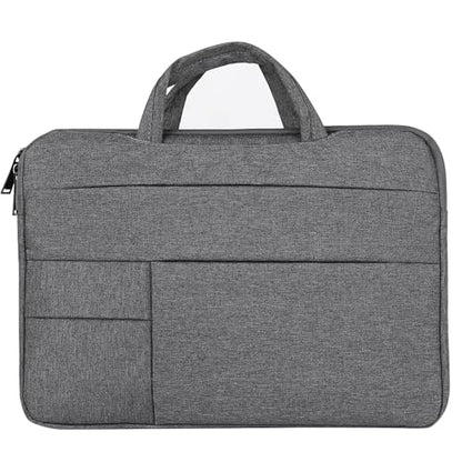 15.6 Inch Laptop Briefcase Sleeve with Hideaway Handles, Slim Work Carry Case, Front Zipper Pocket, Quick Access Fastener Pouch, Low Profile Business Handbag for Commuting, Meetings, Office Travel