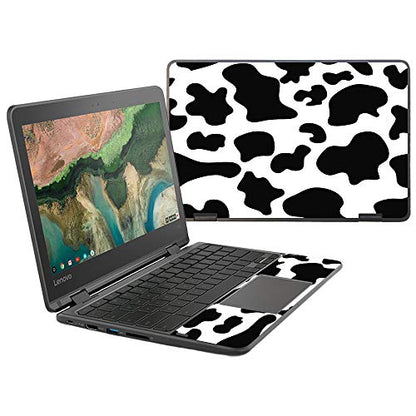 MightySkins Skin Compatible with Lenovo 300e Chromebook 11.6" (2018) - Cow Print | Protective, Durable, and Unique Vinyl Decal wrap Cover | Easy to Apply, Remove, and Change Styles | Made in The USA