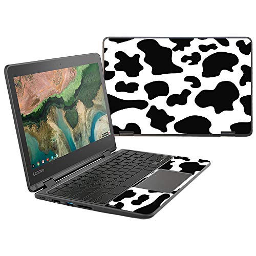 MightySkins Skin Compatible with Lenovo 300e Chromebook 11.6" (2018) - Cow Print | Protective, Durable, and Unique Vinyl Decal wrap Cover | Easy to Apply, Remove, and Change Styles | Made in The USA