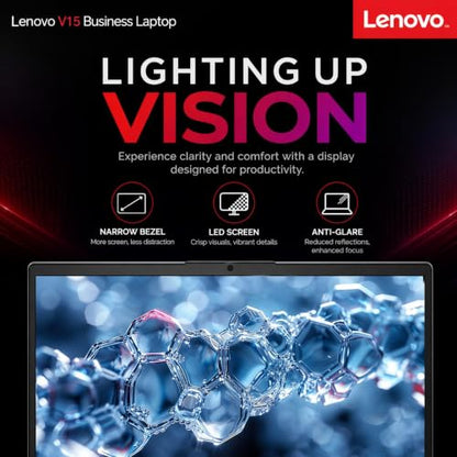 Lenovo Portable Laptop for Business and Student with Office 365, 15.6" FHD, 8GB DDR4 RAM, 256GB PCIe SSD, Intel Dual-Core, WiFi 6, Bluetooth 5.2, USB-C, Fast Charging, Windows 11
