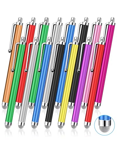 Stylus (15 pcs),Stylus for Touchscreen,Universal Fiber Tip,Pen Clip | High Sensitivity,for iPad iPhone Samsung, Nintendo Switch, Android Tablets