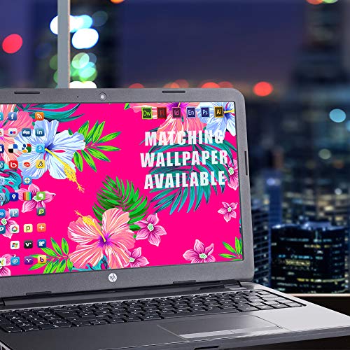 It's A Skin 15.6 inch Laptop Notebook Skin Vinyl Sticker Cover Decal Universal fit 15.6" (May Require Trimming) HP Lenovo Apple Mac Dell Compaq Asus Acer/Pink Neon Hibiscus Flowers