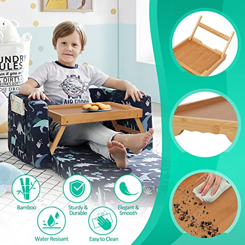 Artmeer FSC 100% Bamboo Bed Trays, Medium, 2-Pack, Natural | Two FSC 100% bamboo bed trays with folding legs and handles for meals, reading, laptops and serving in bed. - color: Bamboo, size: Medium (Pack of 2)