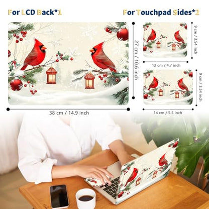 Universal Laptop Skin for 13-16 Inch Laptops,Vinyl Protective Sticker Decal,Easy DIY Trim-to-Fit for HP/Dell/MacBook,Bubble-Free & Removable,Cardinal Bird Berries - color: Cardinal Bird Berries