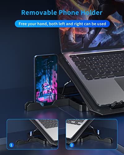 AICHESON S039 Blue Laptop Cooler and AA3 Gaming Laptop 8 Cooling Fans Set