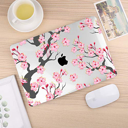 CISSOOK Case for MacBook Pro 14 inch M5 M4 M3 M2 M1 2026-2021 | A3434 A3427 A3426 A3112 A3185 A3401 A2918 A2992 A2779, 5in1 Set Ultra-Thin Hard Shell Case Keyboard Cover, Cherry Floral - color: 14inch-Cherry blossoms