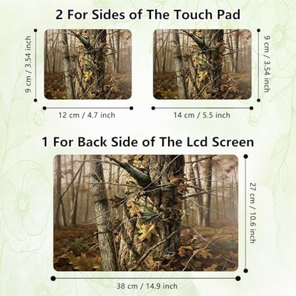 Laptop Skin Sticker Decal, Universal Reusable Vinyl Laptop Cover for 12" 13" 13.3" 14" 15" 15.4" 15.6" Notebook PC, Reusable Waterproof Scratch-Resistant with 2 Wrist Pads,Camouflage Tree - color: Camouflage Tree