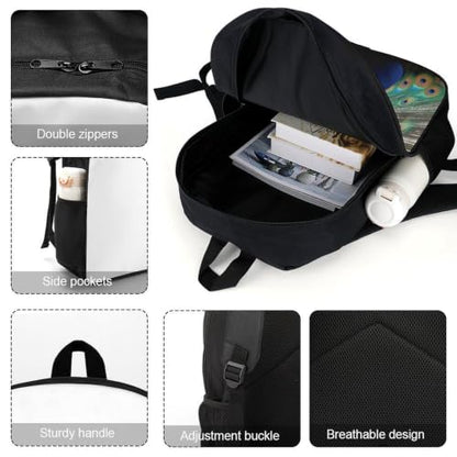 Laptop Backpack with Pocket, Large, Adjustable 17 Inch Bag, Waterproof | The Peacock Computer Bag for Work, Breathable, Expandable Backpack for Women Men, Portable