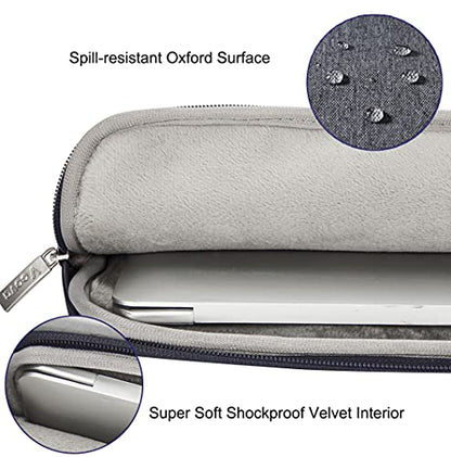 Voova 13.3-13 Inch Laptop Sleeve with Handle, MacBook Sleeve, Black | Splash-proof laptop sleeve with handle and removable strap; fits 13-inch MacBook Air/Pro M1-M5, HP, Lenovo, Asus and Acer - color: Black, size: 13-14 Inch(35 x 24 x 2.5 cm)