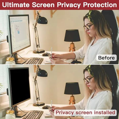 2 Pack 27 Inch Privacy Screen for Computer Monitor 16:9 Aspect Ratio, Eye Protection Anti Glare Computer Screen Cover, Removable Anti-Scratch Computer Screen Privacy Shield for 27'' Widescreen Monitor - size: 27 Inch (16:9)