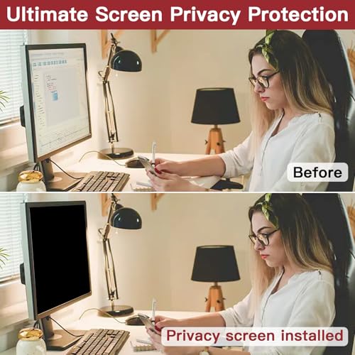 2 Pack 22 Inch Privacy Screen for Computer Monitor 16:10 Aspect Ratio, Eye Protection Anti Glare Computer Screen Cover, Removable Anti-Scratch Computer Screen Privacy Shield for 22''Widescreen - size: 2 PACK 22 Inch Privacy Screen (16:10）
