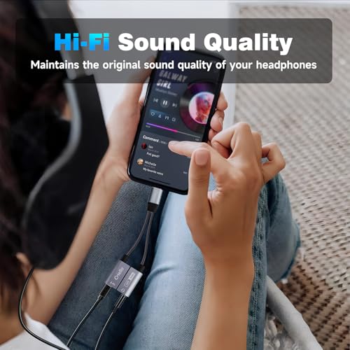 Criello Magnetic USB-C to 3.5mm Audio Adapter and Charger 2 in 1 Headphone and Charger Type C Audio Adapter with PD 60W Fast Charging Dongle Cable for iPhone 17/16/15 Plus Pro Max, iPad Pro, Switch 2