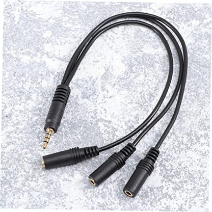 OSALADI Audio Splitter Cable for Headset Microphone Compact Stereo Adapter for Mobile Devices and Laptops Connectors for Enhanced Sound Quality