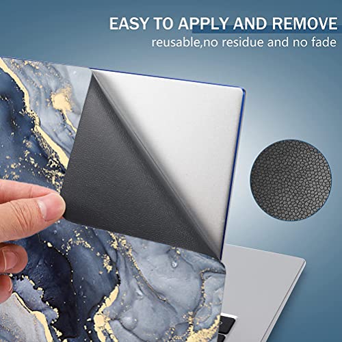 Laptop Skin Sticker Decal,13.3" 14" 15" 15.4" 15.6 inch Laptop Universal Vinyl Skin Sticker Cover,Dustproof Waterproof Reusable Art Decal Protector with Free 2 Wrist Pads (Marble 15) - color: Marble 15